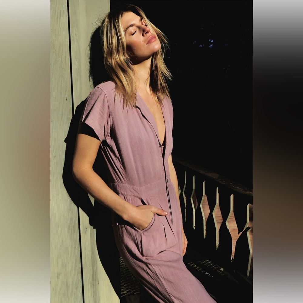 Free People Margot Short Sleeve Coveralls